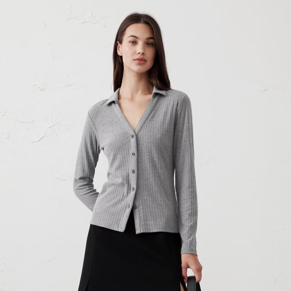 Banana Republic Factory Collared Drop Needle Shirt - Large - NWT